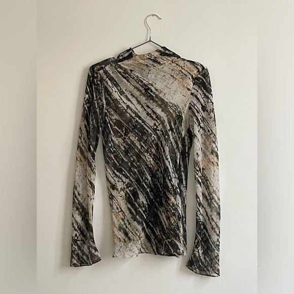 Sheer marbled Zara top - Picture 1 of 3